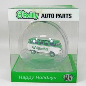 M2 Machines O'Reilly Auto Parts 2025 Christmas Ornament 1:64 1960 Volkswagen Bus